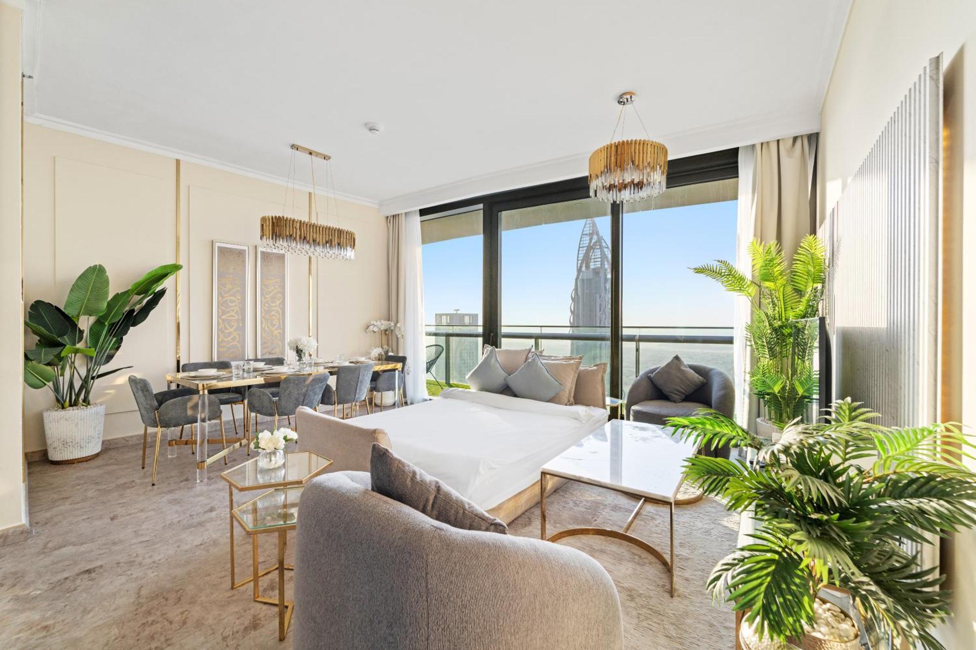 First Class 2Br With Full Dubai Skyline & Sea View Экстерьер фото