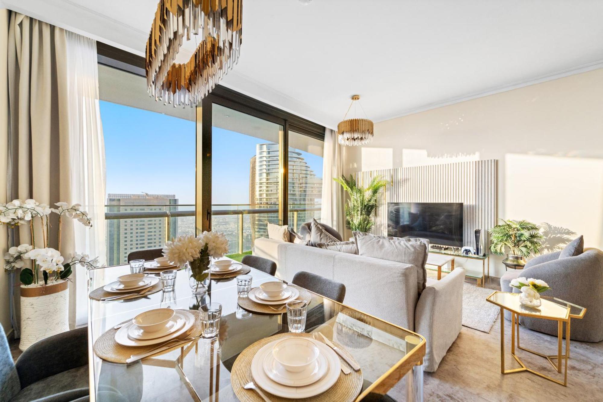 First Class 2Br With Full Dubai Skyline & Sea View Экстерьер фото